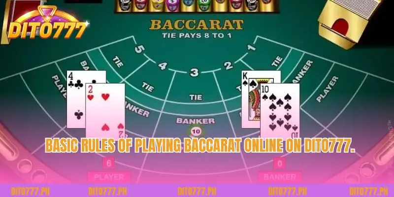 The process of playing a game of Baccarat on Dito777 is as follows: